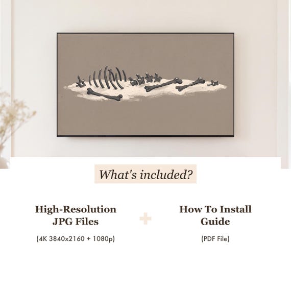Snow on Bone White Samsung Frame TV Art — view 4
