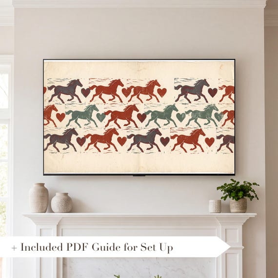 Hearts and Horses Samsung Frame TV Art — view 2