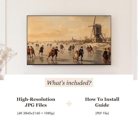 Ice Skaters Samsung Frame TV Art — view 4