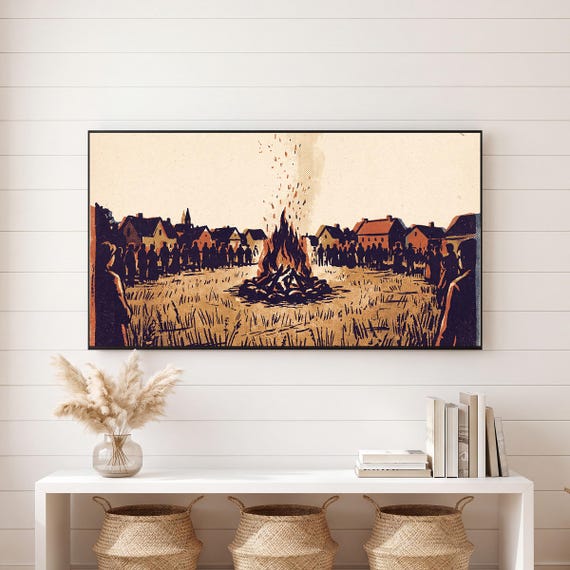 Hay Wagon Ride Samsung Frame TV Art — view 6