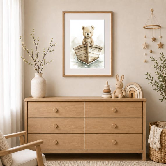 Sailor Teddy Nursery Wall Art — view 2