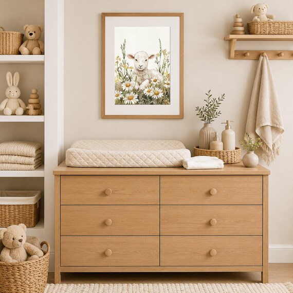 Baby Lamb Nursery Wall Art — view 3