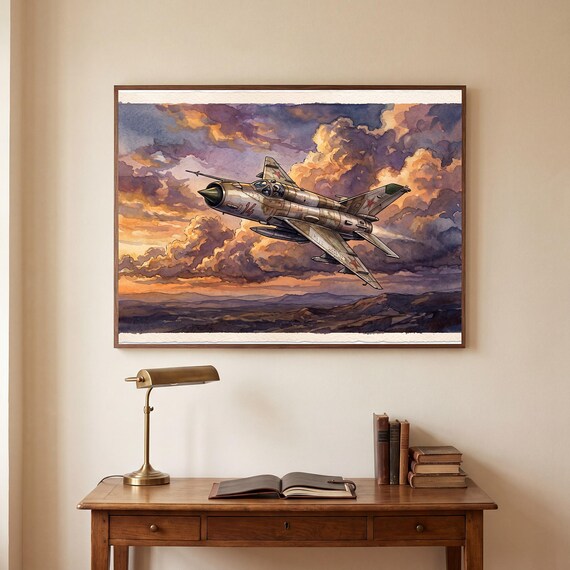 MiG-21 Watercolor Print — view 5