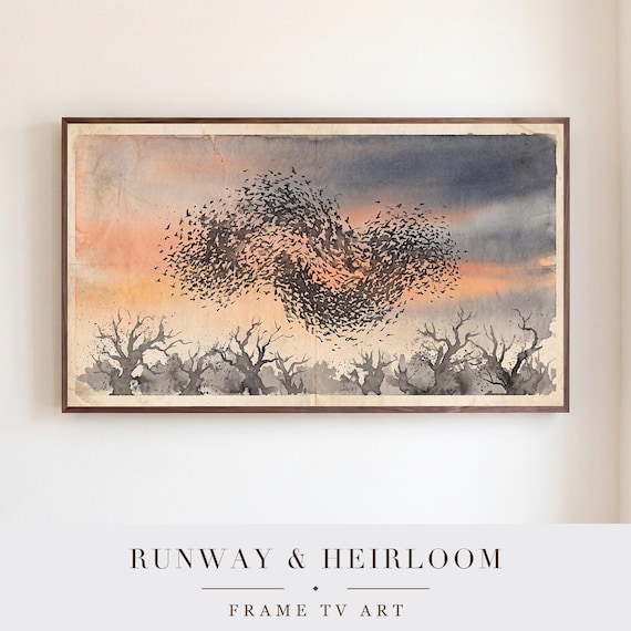 Starling Murmuration Samsung Frame TV Art — view 5