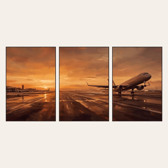 Golden Departure Triptych Set of 3 — view 6