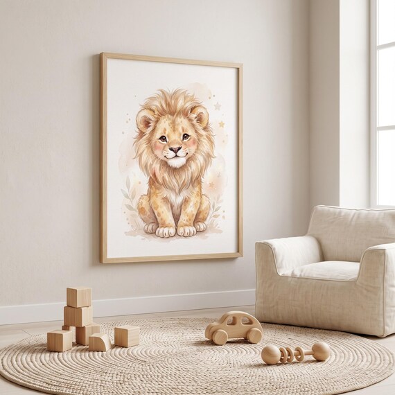 Baby Lion Nursery Wall Art Printable — view 5