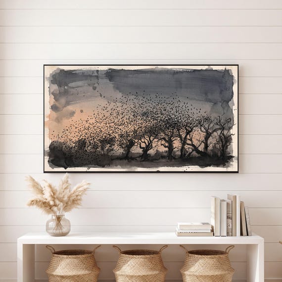Starlings Settling Samsung Frame TV Art — view 6