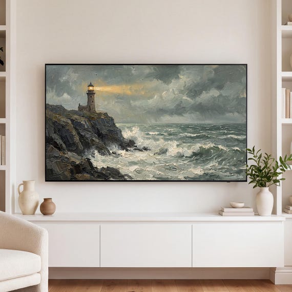 Stormy Lighthouse Samsung Frame TV Art Bundle of 6 — view 3