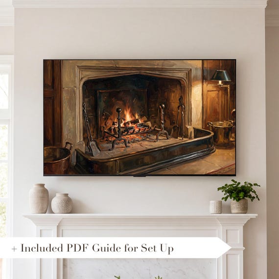 Christmas Hearth Samsung Frame TV Art — view 2