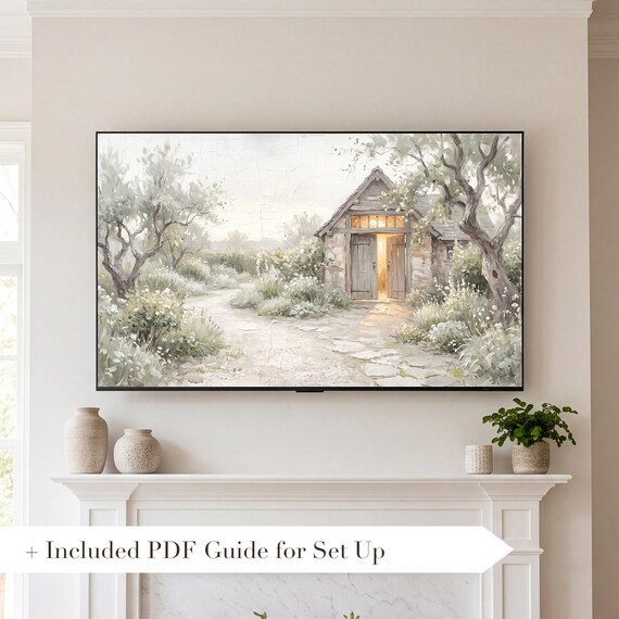 Garden Path at Dusk Samsung Frame TV Art — view 2