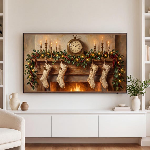 Dressed Mantel Samsung Frame TV Art — view 3