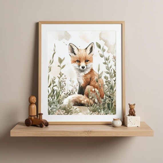 Baby Fox Nursery Wall Art — view 5