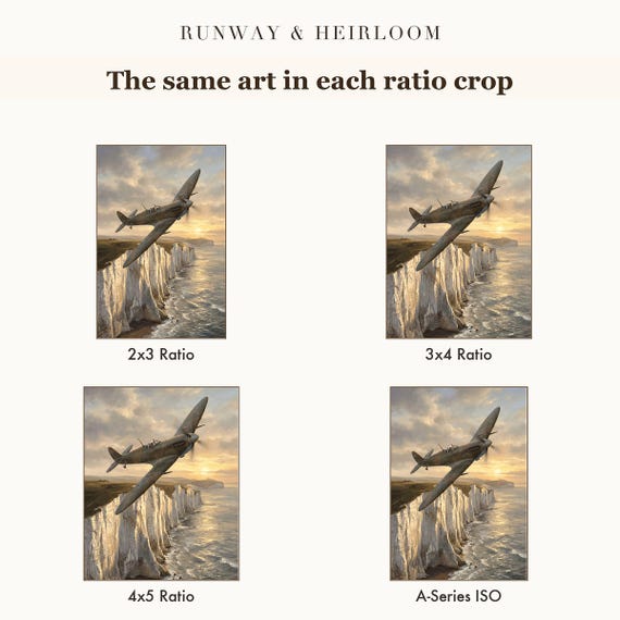 Coastal Guardian Print WWII Warbird Wall Art Digital Download Aviation Aircraft Decor Hangar Office Airplane Pilot Gift Vintage Men — view 6
