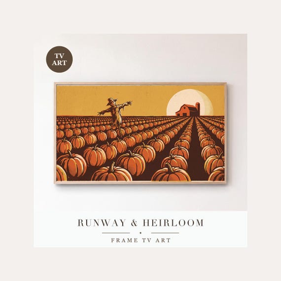 Harvest Barn Door Frame TV Art, Samsung Frame TV Art Vintage Screen Print Fall, Autumn Farmhous…