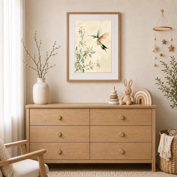 Hummingbird Nursery Wall Art — view 2