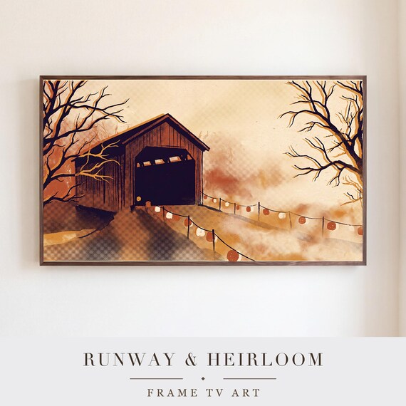 Spooky Main Street Samsung Frame TV Art — view 5
