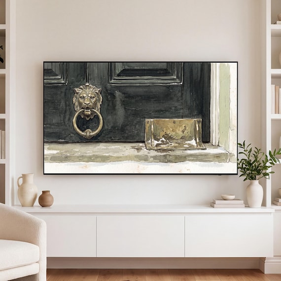 Brass Knocker Samsung Frame TV Art — view 3