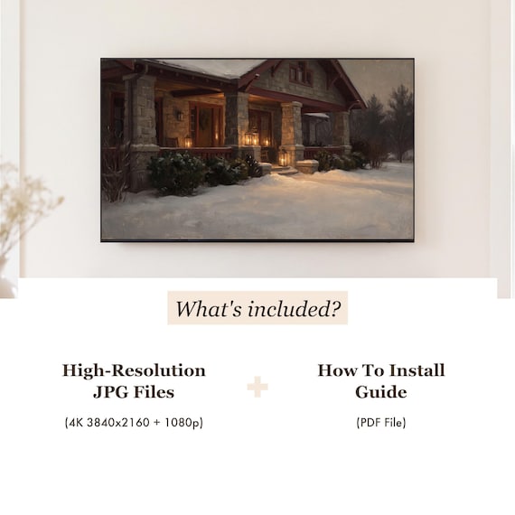 Church Light on Snow Samsung Frame TV Art — view 4