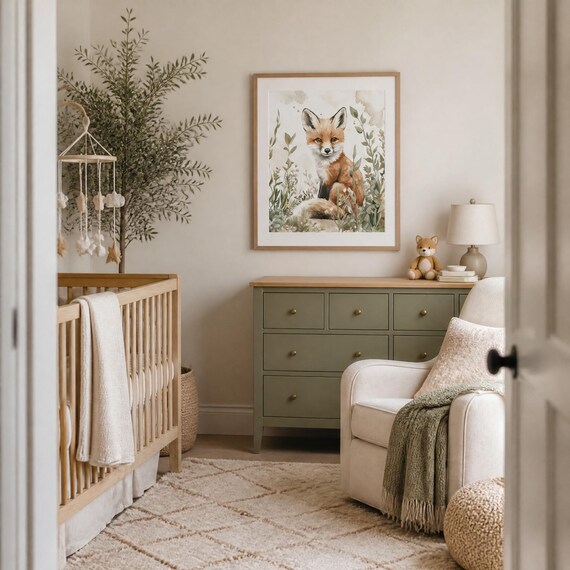 Baby Fox Nursery Wall Art — view 6