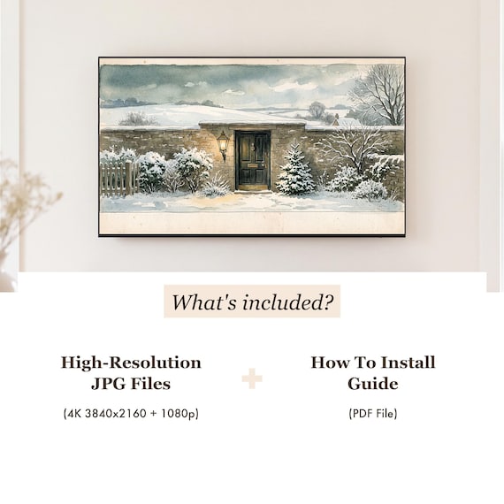 Christmas Door at Night Samsung Frame TV Art — view 4