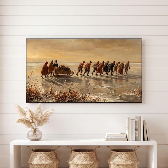 Sledge on the Ice Samsung Frame TV Art — view 6