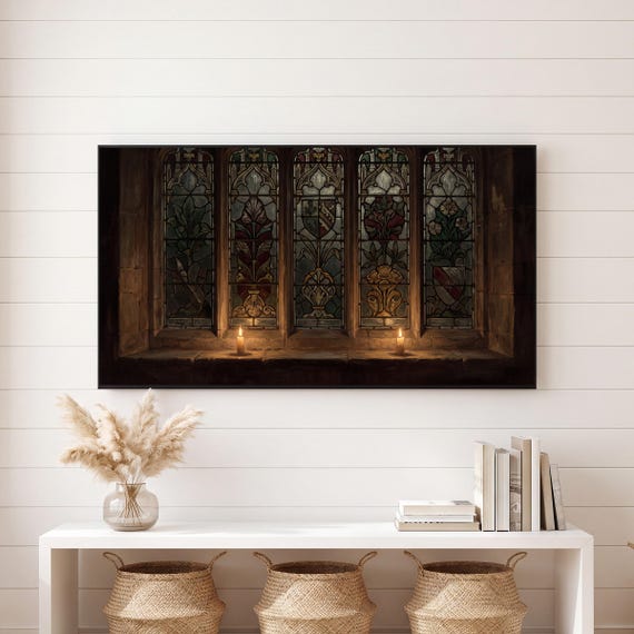 Stained Glass Window Samsung Frame TV Art — view 6