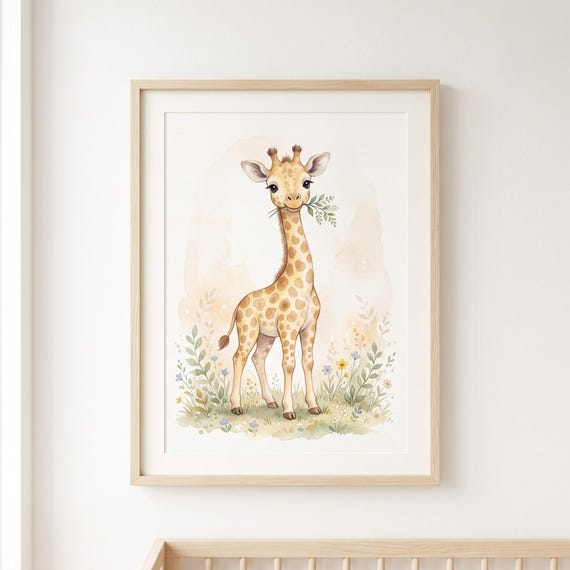 Baby Giraffe Nursery Wall Art Printable — view 3
