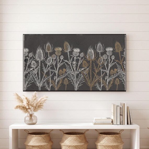 Thistle and Teasel Samsung Frame TV Art — view 6