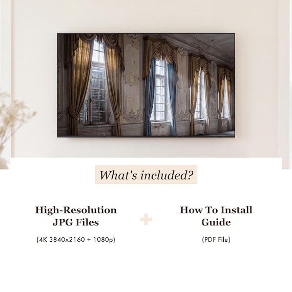 Moonlit Tall Windows Samsung Frame TV Art — view 4