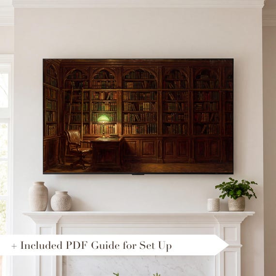 Gothic Library Samsung Frame TV Art Bundle of 6 — view 2