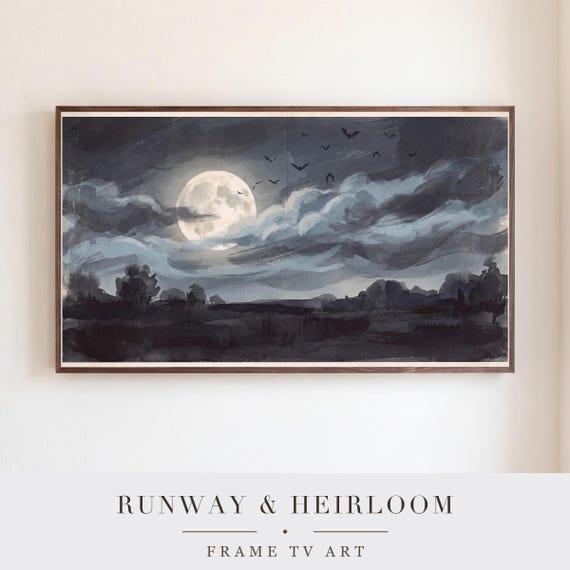 Moon Behind Cloud Samsung Frame TV Art — view 5