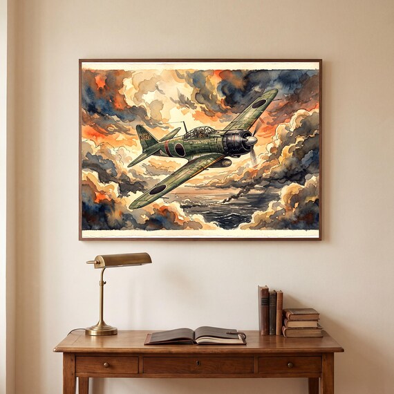 A6M Zero Watercolor Print — view 5