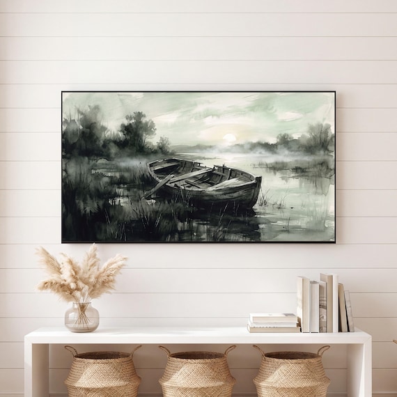 Old Marsh Boat Samsung Frame TV Art — view 6