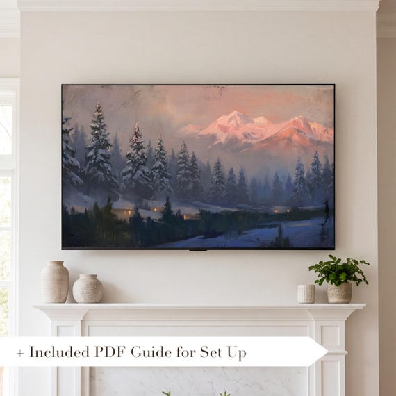 Snowbound Pines Samsung Frame TV Art — view 2