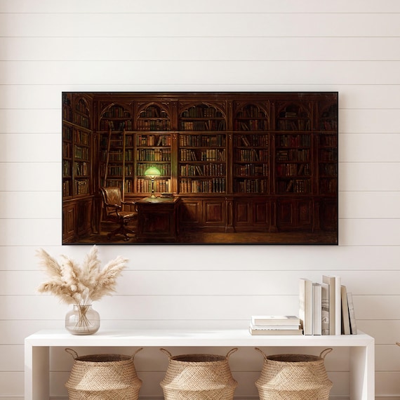 Wall of Books Samsung Frame TV Art — view 6