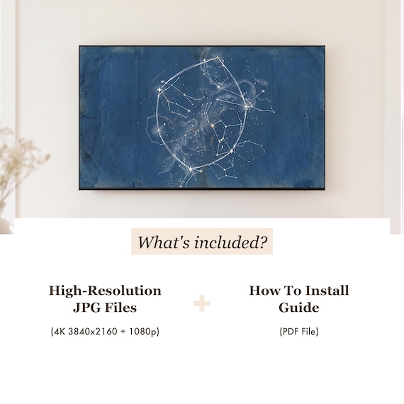 Winter Hexagon Star Chart Samsung Frame TV Art — view 4