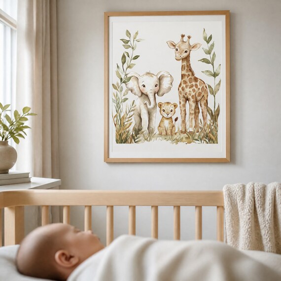 Safari Animals Nursery Wall Art — view 4