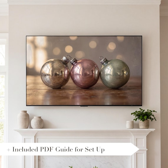Three Ornaments Samsung Frame TV Art — view 2
