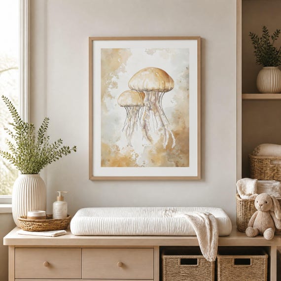 Jellyfish Nursery Wall Art — view 2