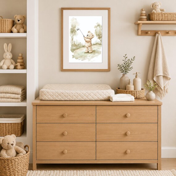 Golf Teddy Nursery Wall Art — view 3