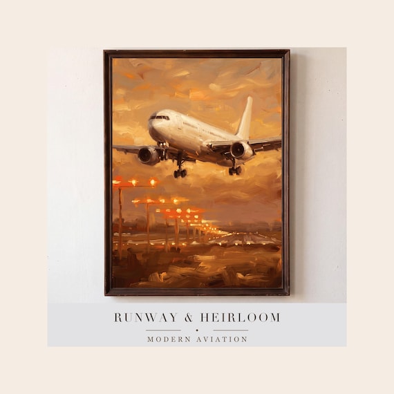 Short Final at Sunset Print