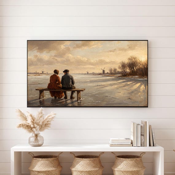 Bench at the Ice Edge Samsung Frame TV Art — view 6