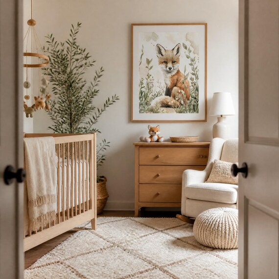Woodland Fox Nursery Wall Art — view 6
