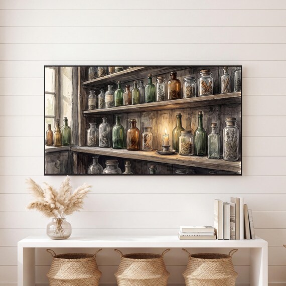 Apothecary Bottles Samsung Frame TV Art — view 6