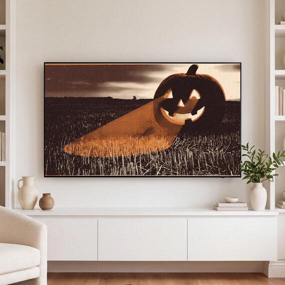 Pumpkin Porch Samsung Frame TV Art — view 3