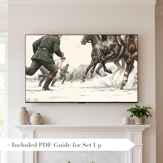 Runners and Hooves Samsung Frame TV Art — view 2