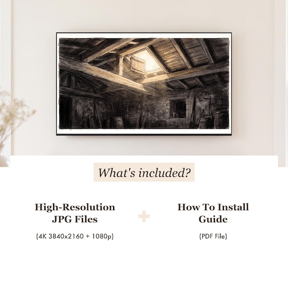 Attic Hatch Samsung Frame TV Art — view 4