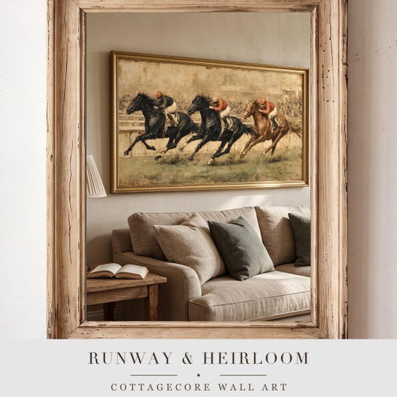 Antique Horse Racing Print