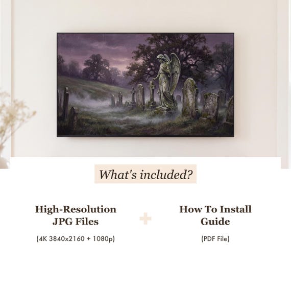 Stone Angel Samsung Frame TV Art — view 4