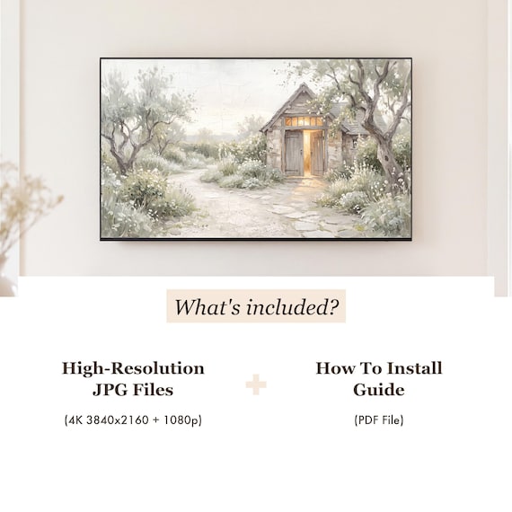 Garden Path at Dusk Samsung Frame TV Art — view 4